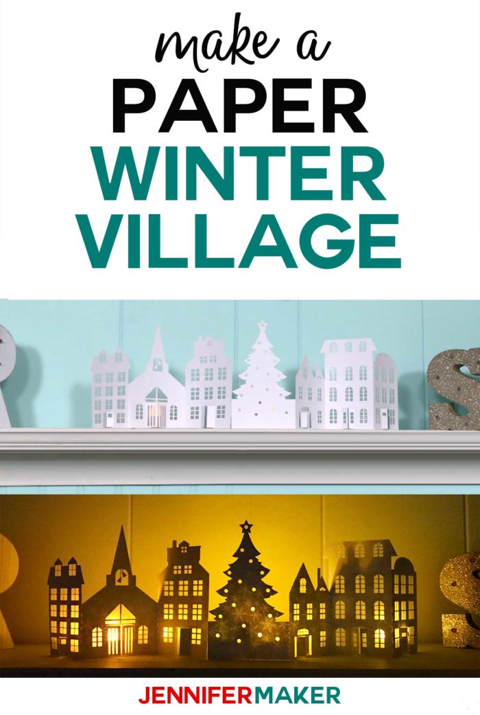 Paper Christmas Village Houses Jennifer Maker