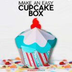 DIY Cupcake Gift Box for Parties, Gift Cards, and Cupcakes! - Free SVG Cut File and Printable Template