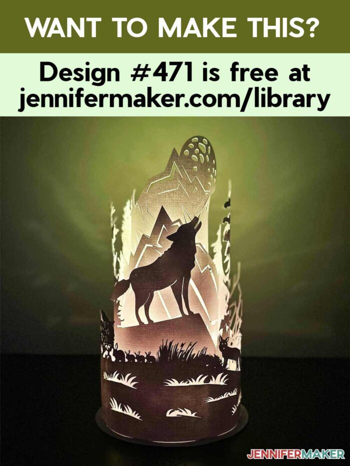 Get the free Paper Cut Lamp tutorial and design SVG in the free JenniferMaker Library