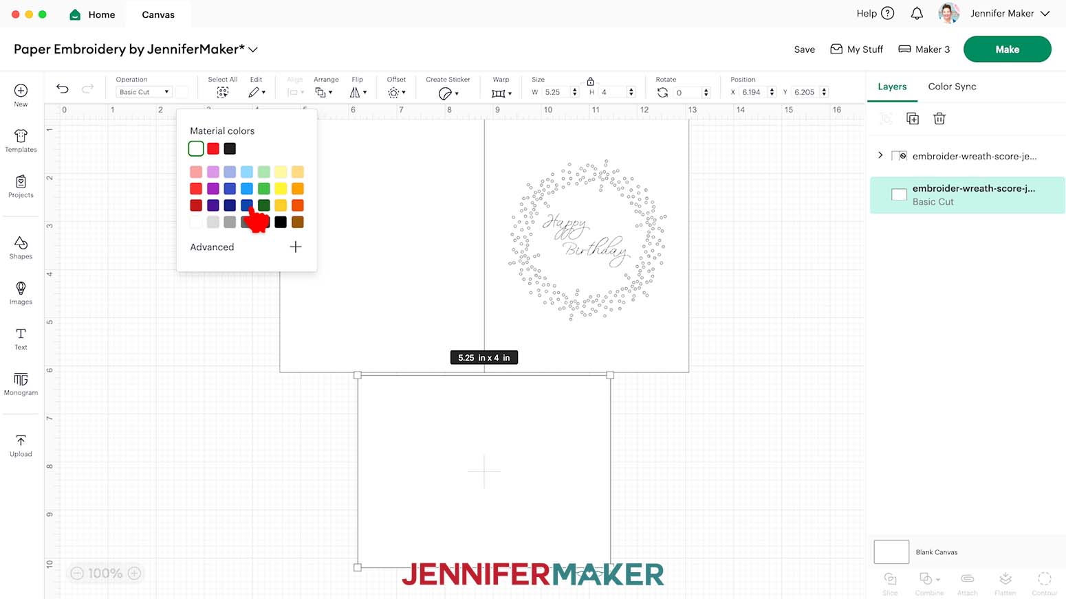 Click the Ungroup icon and select the rectangular backing piece. Click the color menu and select a color.