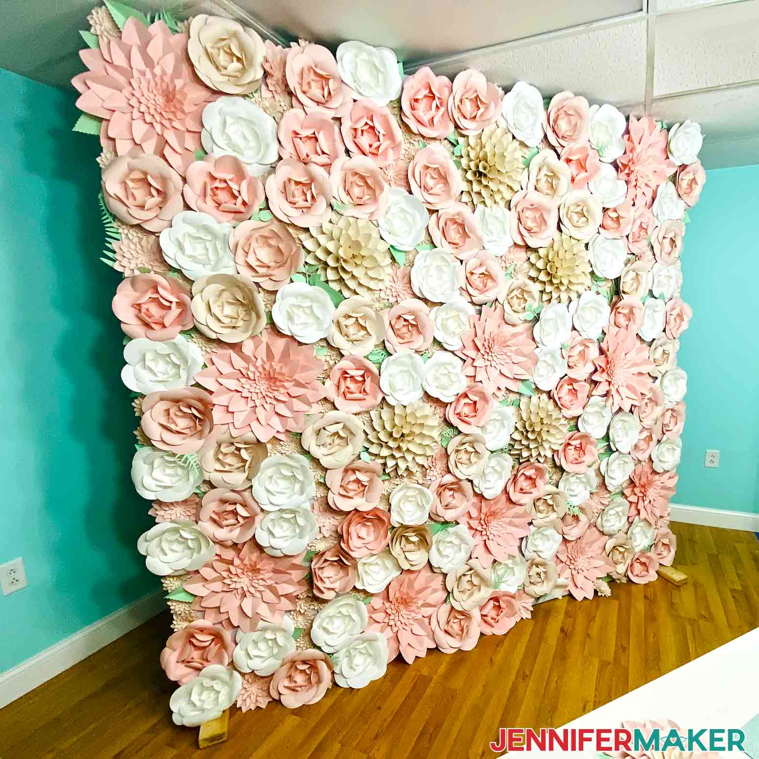 DIY Paper Flower Wall Décor - Flower Craft Ideas