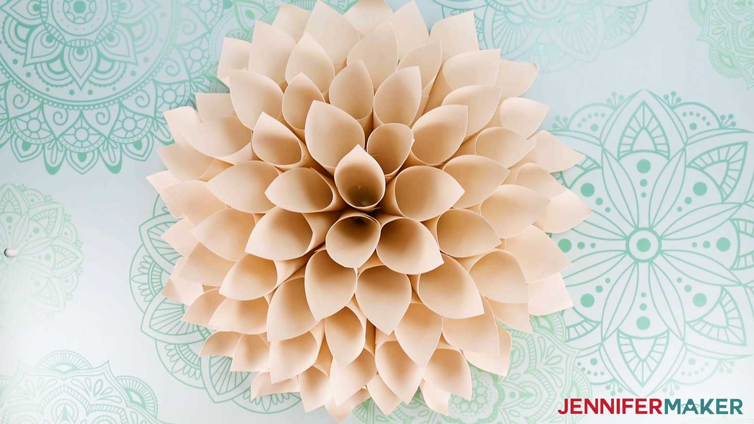 A cone dahlia for the paper flower backdrop.