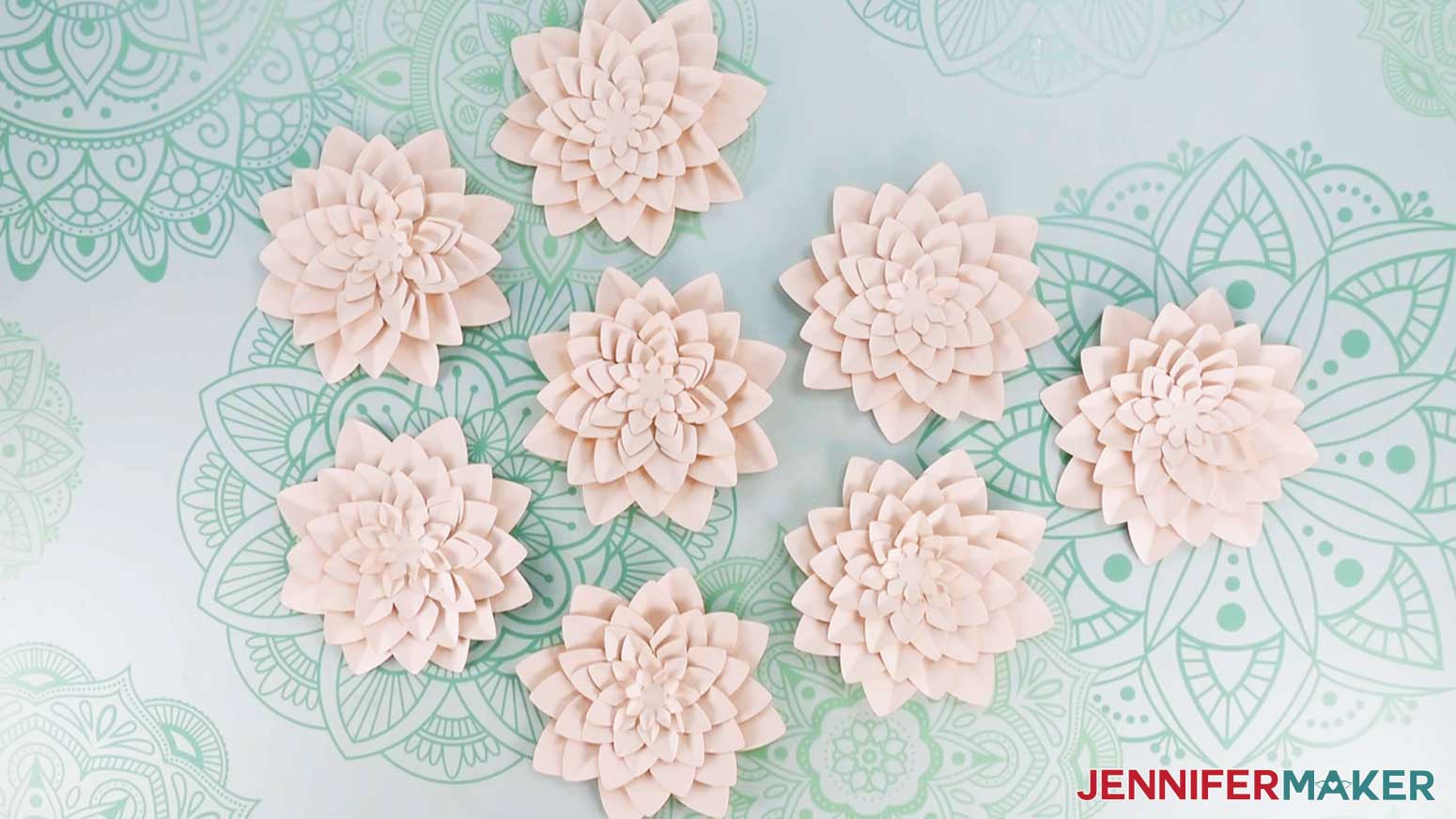 Mini dahlias for the paper flower backdrop layout testing.