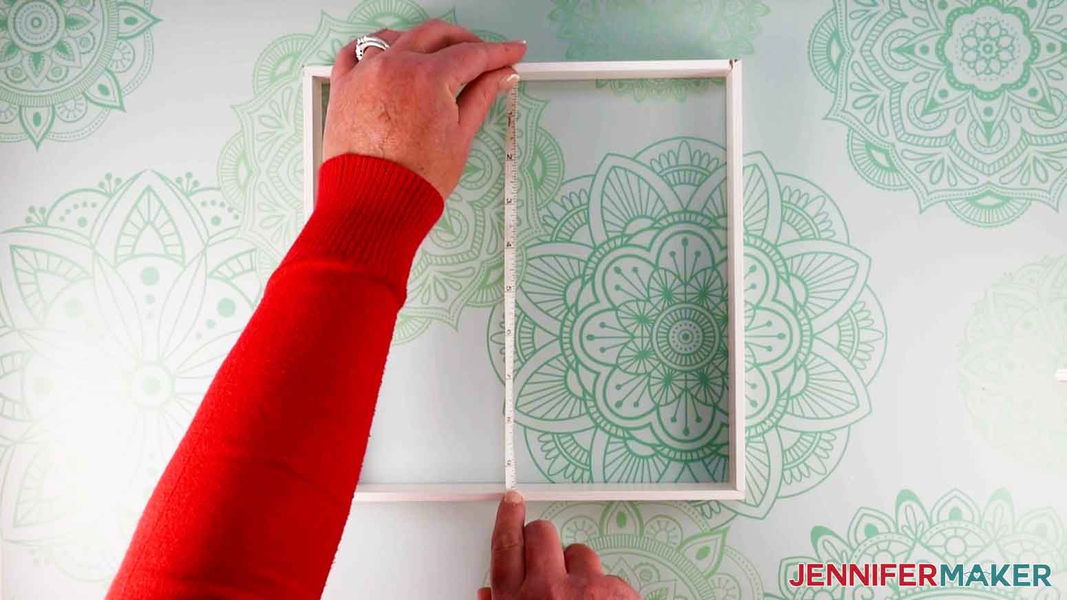 Measure the interior of your paper flower shadow box frame