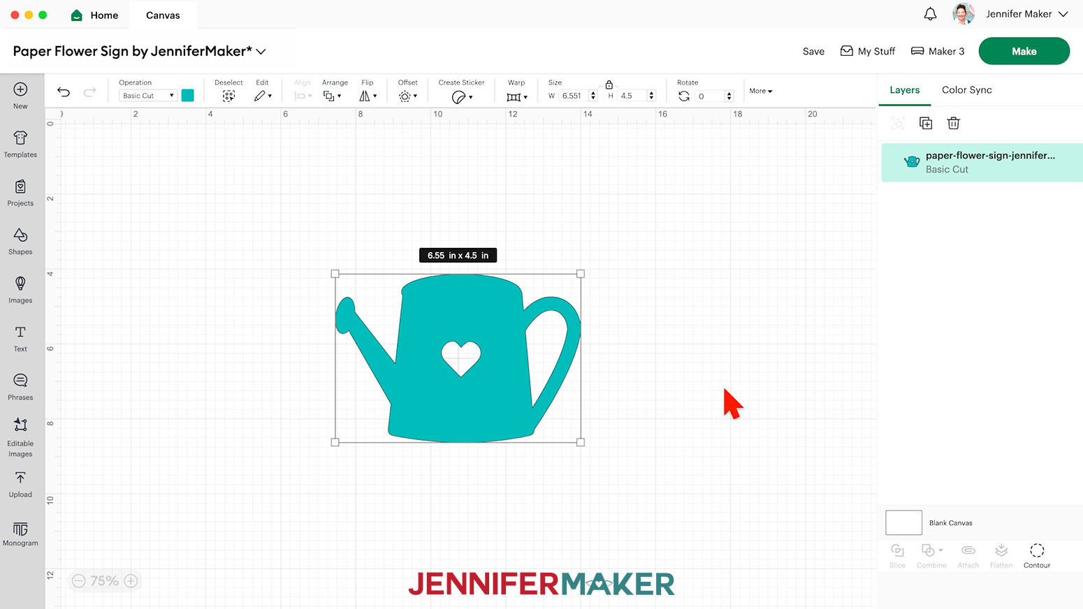 Designs removed to leave the watering can design for the first sign.