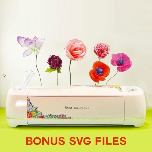 Free SVG cut files for the Paper Flowers Book