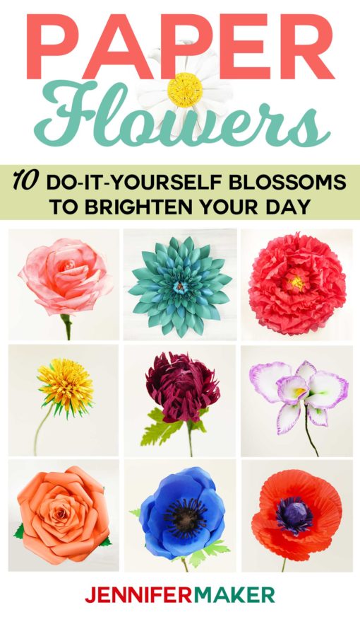 Paper Flowers Book: 10 Do-It-Yourself Blossoms to Bright Your Day by Jennifer Maker | #paperflowers #diy #papercrafts