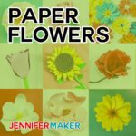 Free paper flower projects for Makers and Crafters! | Patterns, printables, SVG cut files, and more! | Free Resource Library at JenniferMaker.com