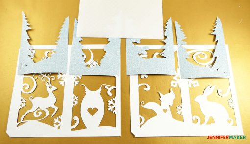 Materials to make the Winter Paper Lantern and Luminary