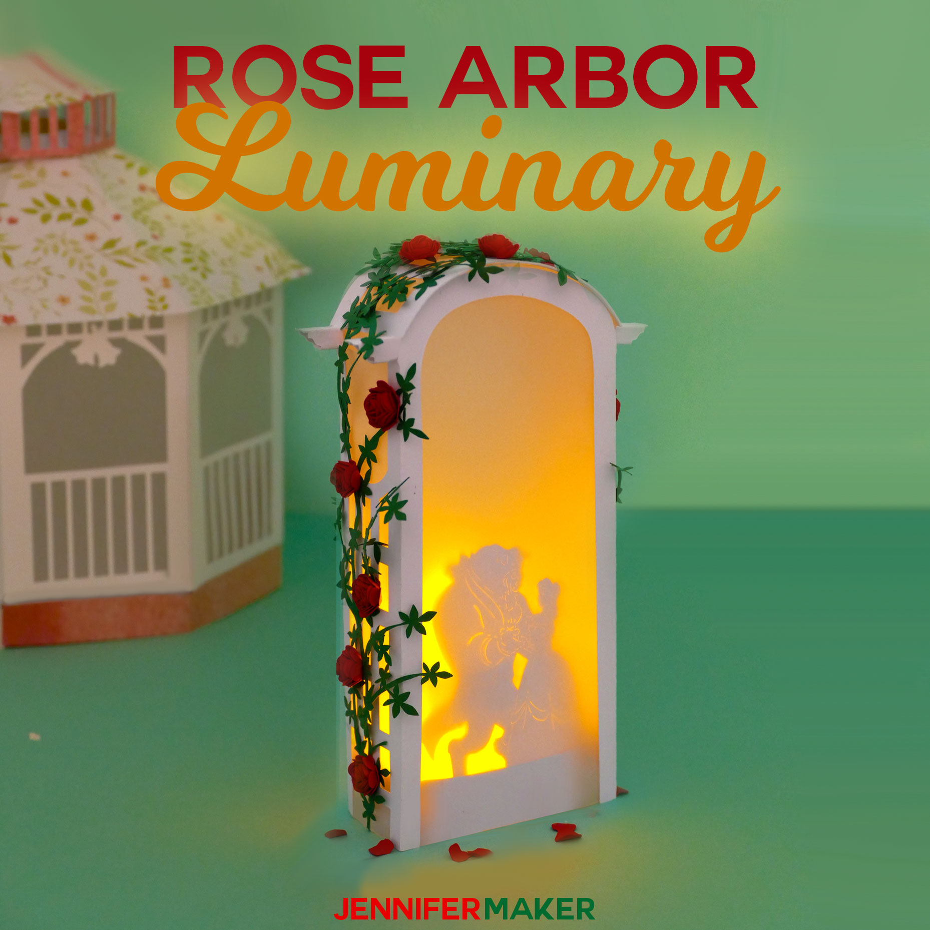 Paper Rose Arbor Luminary Jennifer Maker