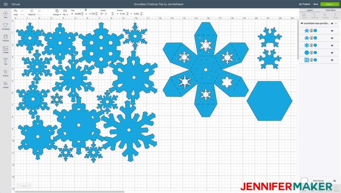 Uploading the Paper Snowflake Christmas Tree luminary pattern into Cricut Design Space