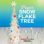 Make a Paper Snowflake Christmas Tree with this free pattern and tutorial #papercraft #svgcutfile #cricut #cricutmaker #christmas #holidaydecor