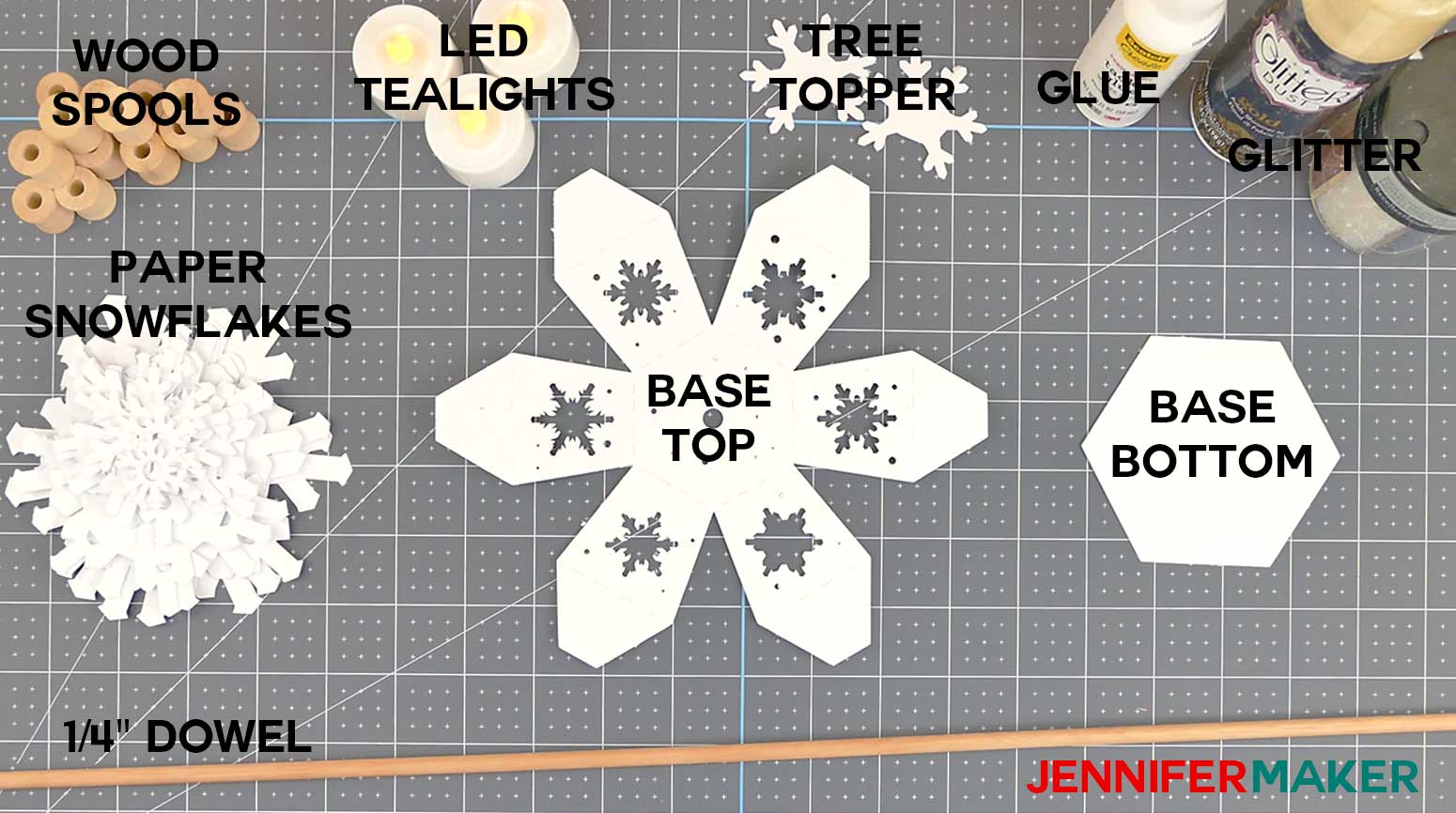 Paper Snowflake Christmas Tree Luminary Jennifer Maker