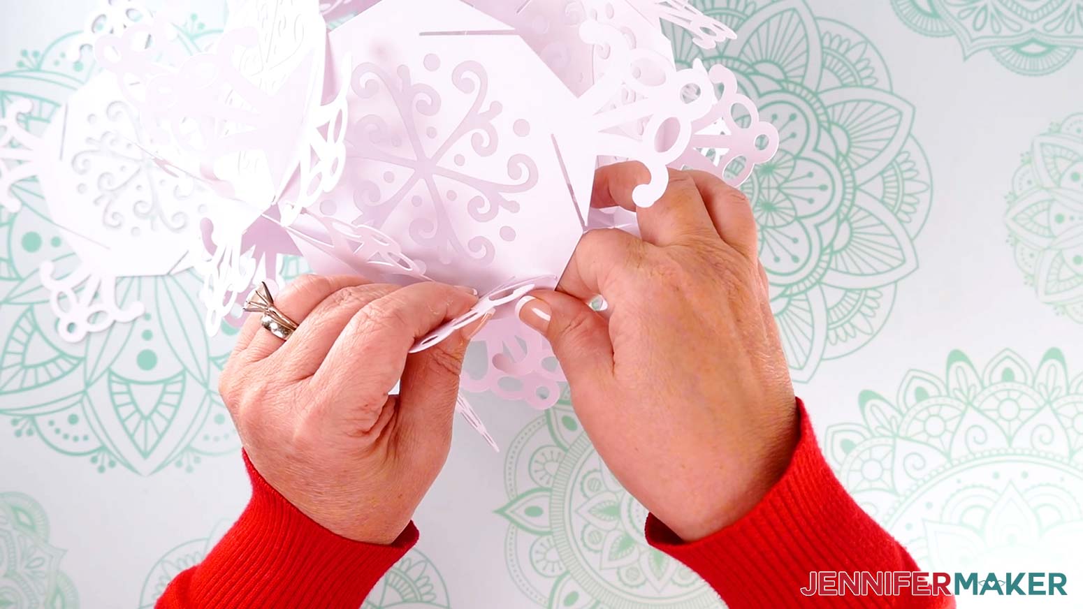 Interlock the panels using the slits.