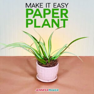 Easy Paper Spider Plant - Free SVG File and Pattern to Make Your Own #cricut #svgcutfile