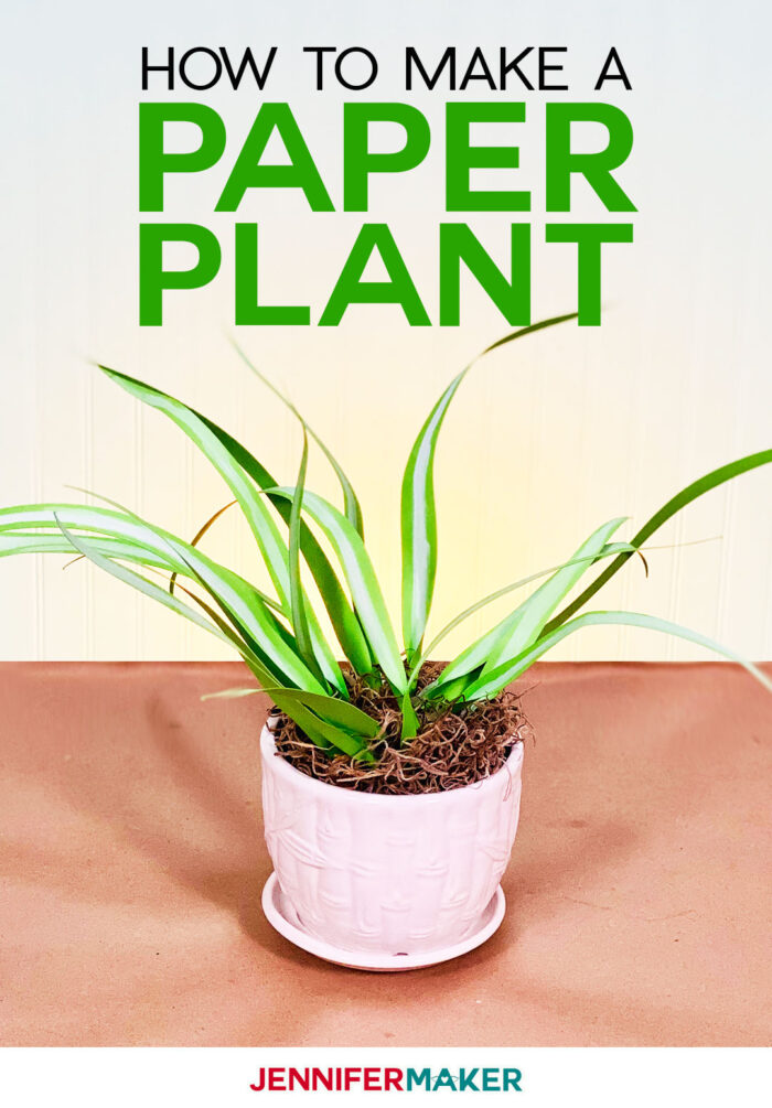 Easy Paper Spider Plant - Free SVG File and Pattern to Make Your Own #cricut #svgcutfile
