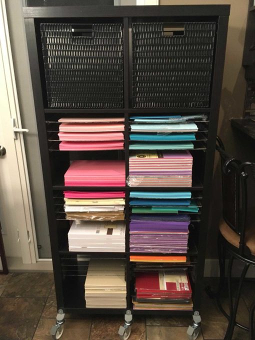 A double paper tower of power to store 12 x 12 paper - made by Arlene Muller, designed by JenniferMaker