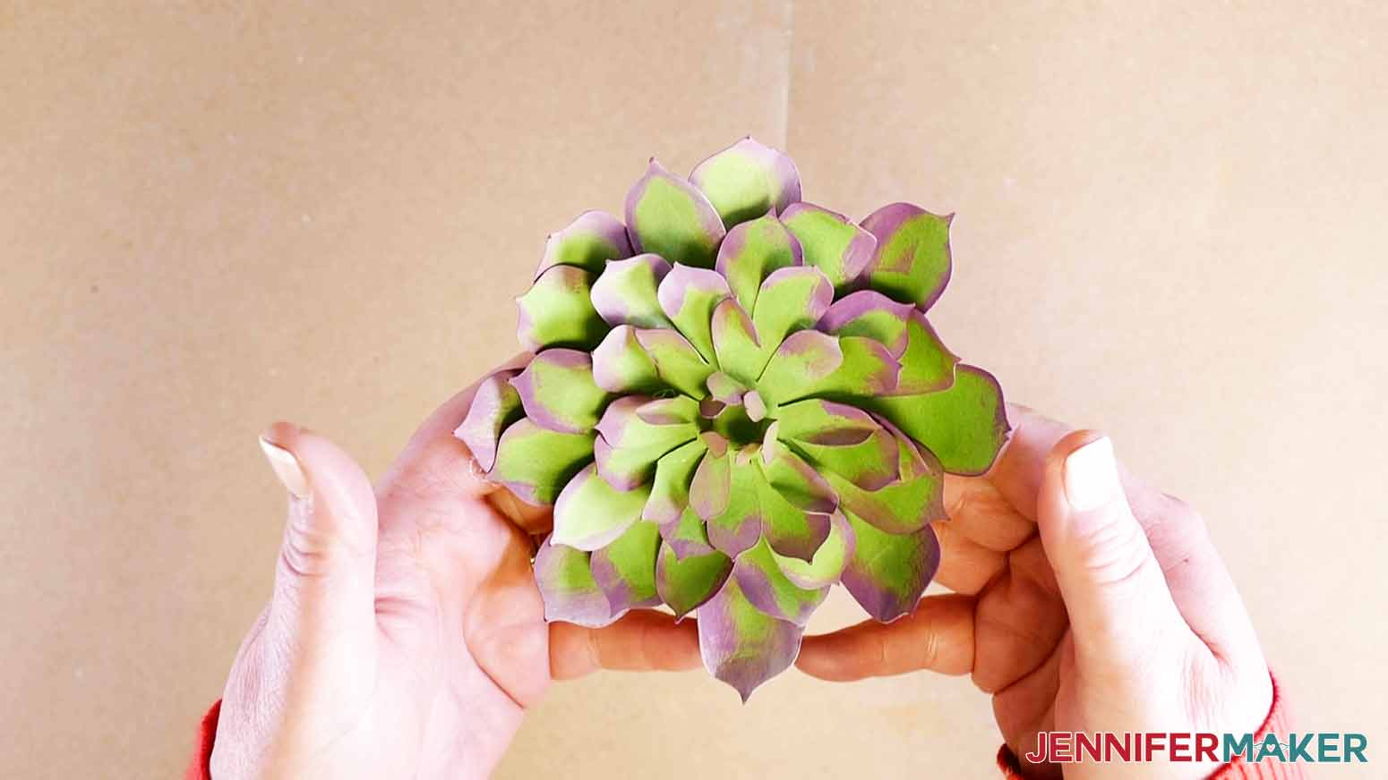 This is what my finished succulent seven looks like from my paper succulents project