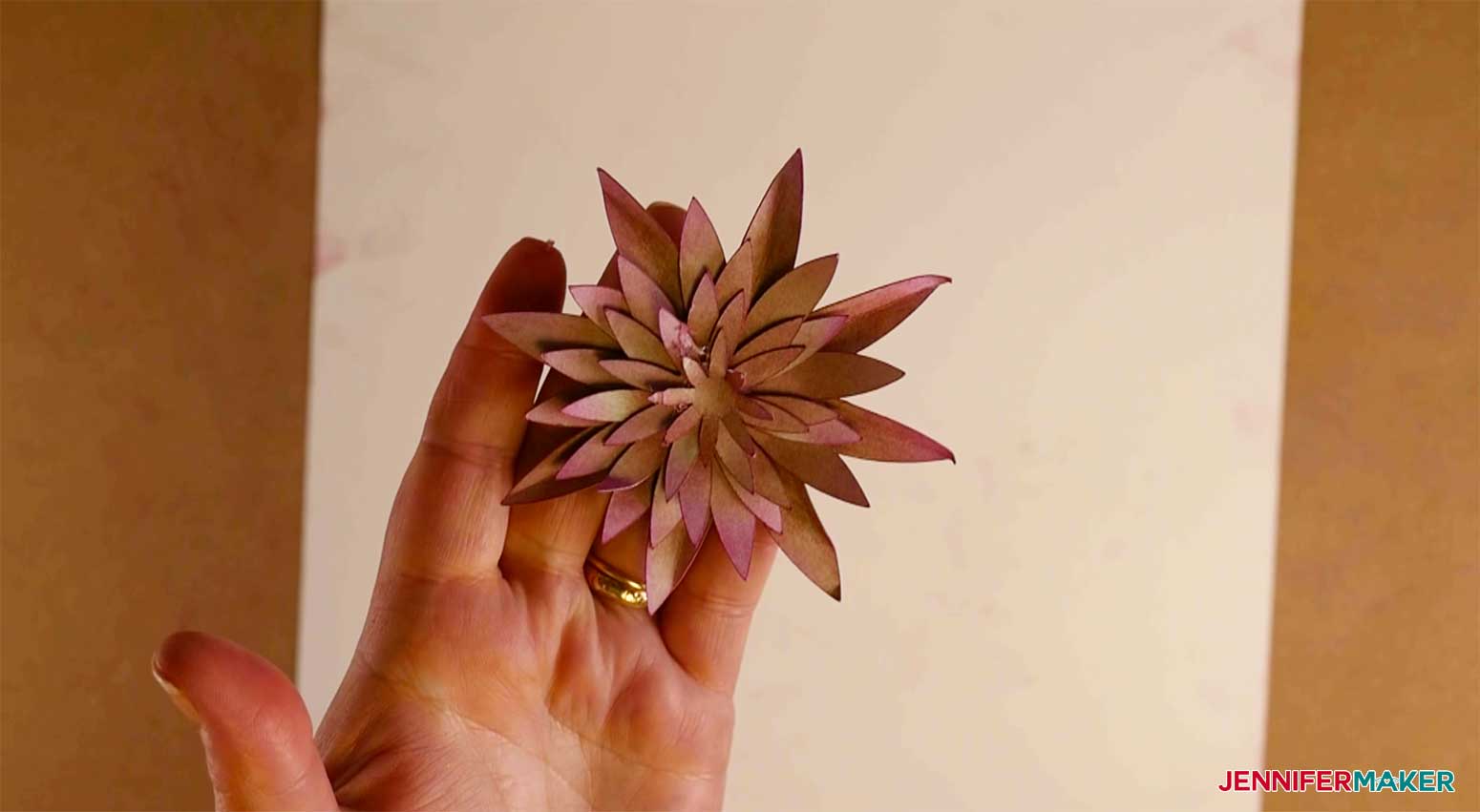 This is what my assembled succulent looks like for my paper succulents project