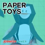 Free paper toy projects for Makers and Crafters! | Patterns, printables, SVG cut files, and more! | Free Resource Library at JenniferMaker.com