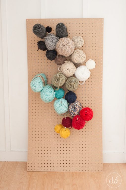 Chic Craft Room Peg Board - Modern Crafting Pegboard - Wall Control