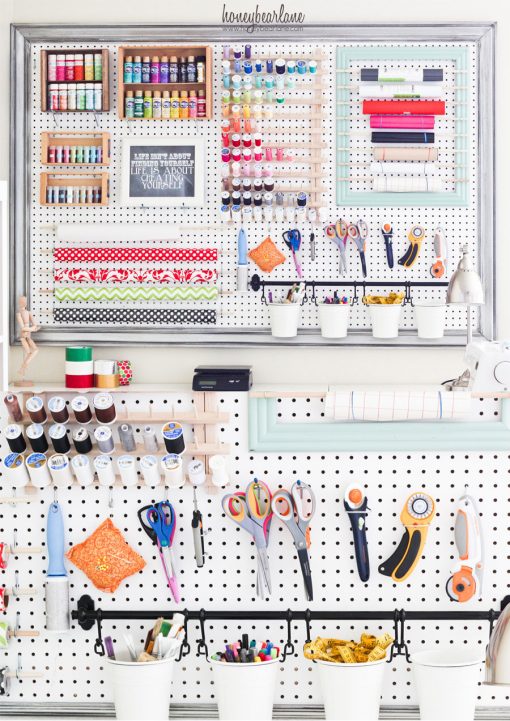 Craft Room Pegboard : Craft Room Pegboard Organization Houseologie / Paint the easy to assemble pieces to match your decor or just add some decorative vinyl to show off.