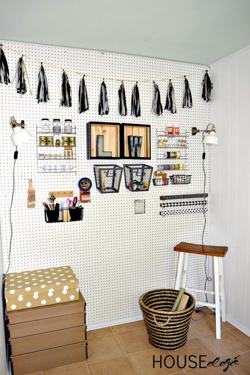 Craft Room Pegboard Ideas : Pegboard Craft Room Storage Idea / Besides the actual pegboard organizer/memo board, the.