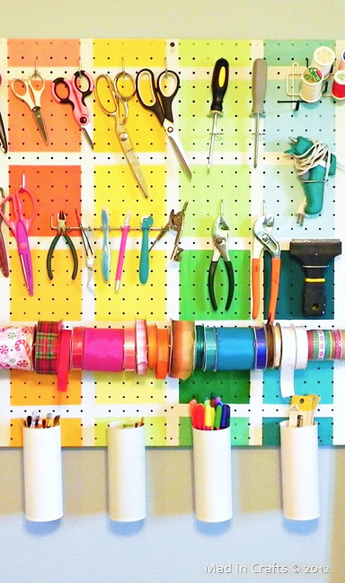 Craft Room Pegboard Accessory Ideas - Jennifer Maker