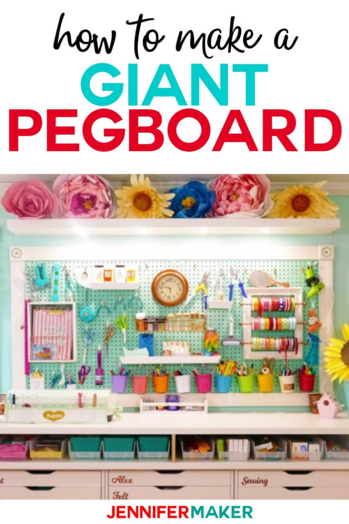 How to Make a Giant Peg Board {tutorial} #storage – gingersnapcrafts