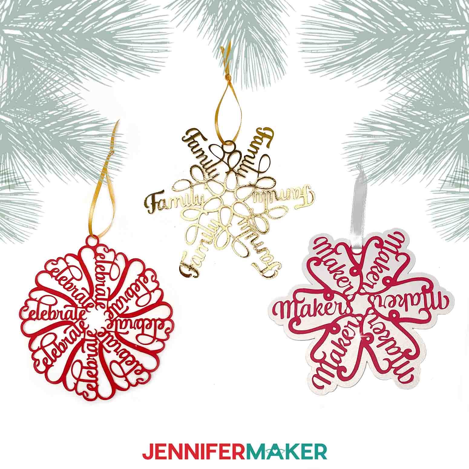 Engraved Snowflakes Ornament, Cutting Machine & Laser Cutting Designs