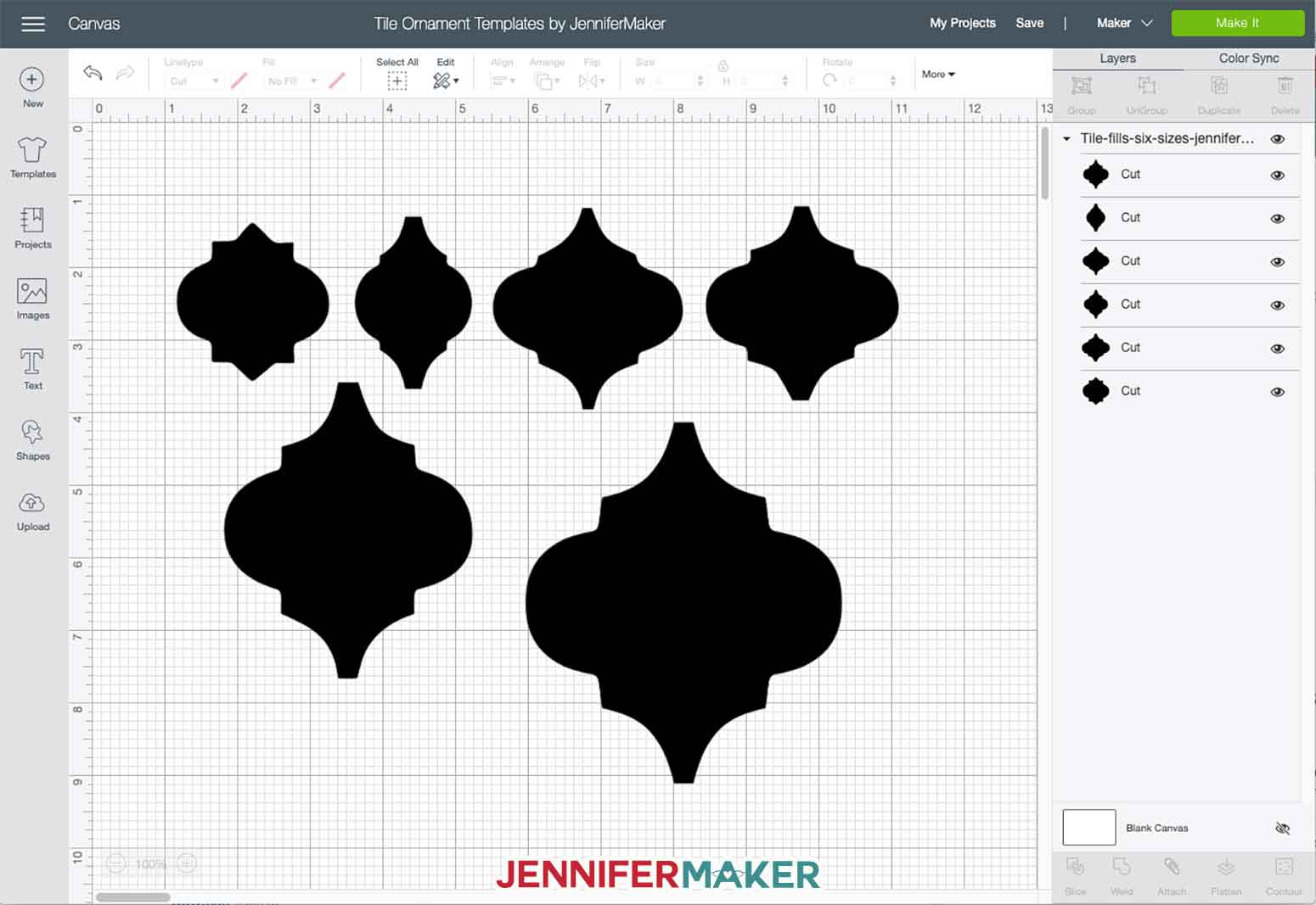 DIY Personalized Tile Ornaments Templates Designs Jennifer Maker