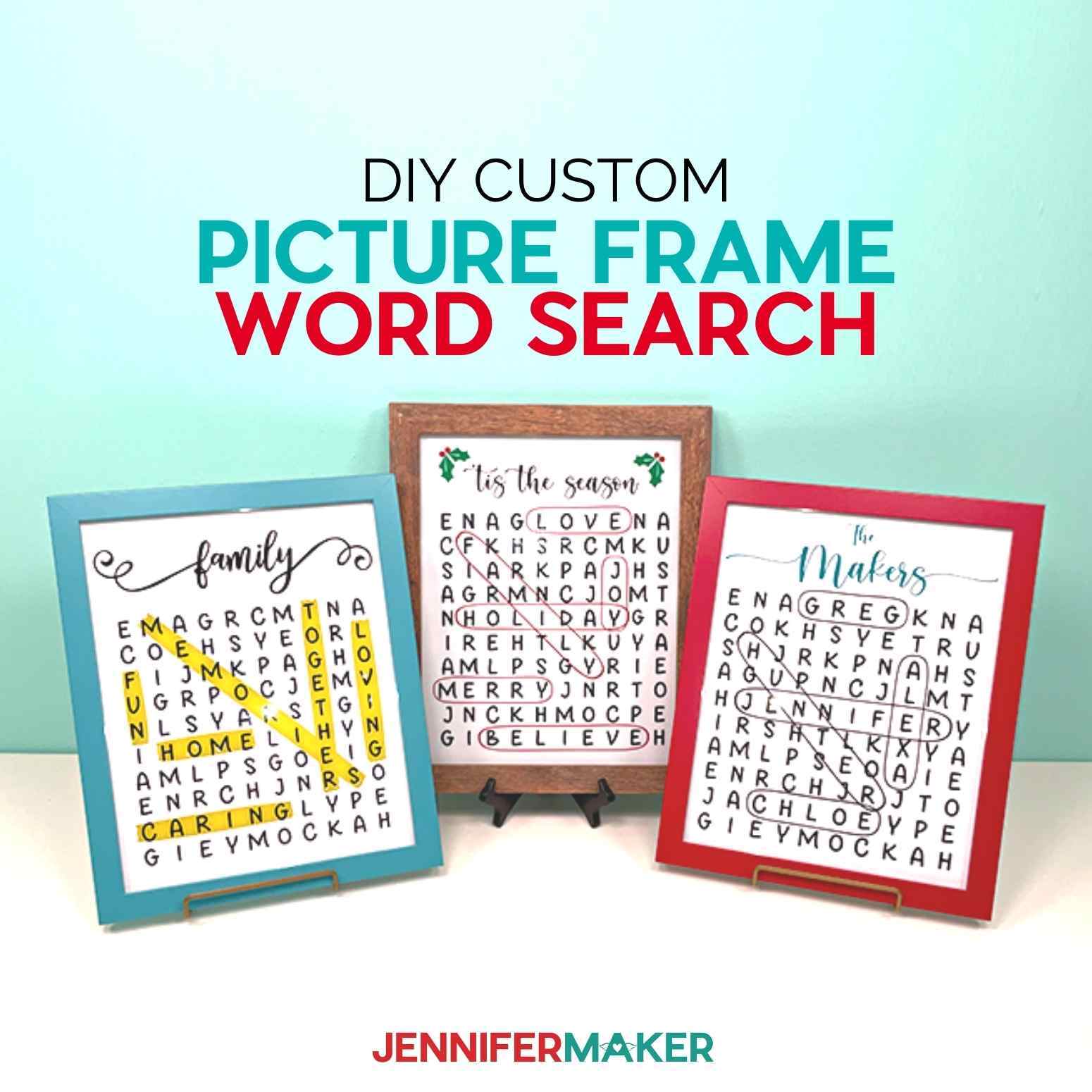DIY Picture Frame Word Search: The Perfect Personalized Family Gift!