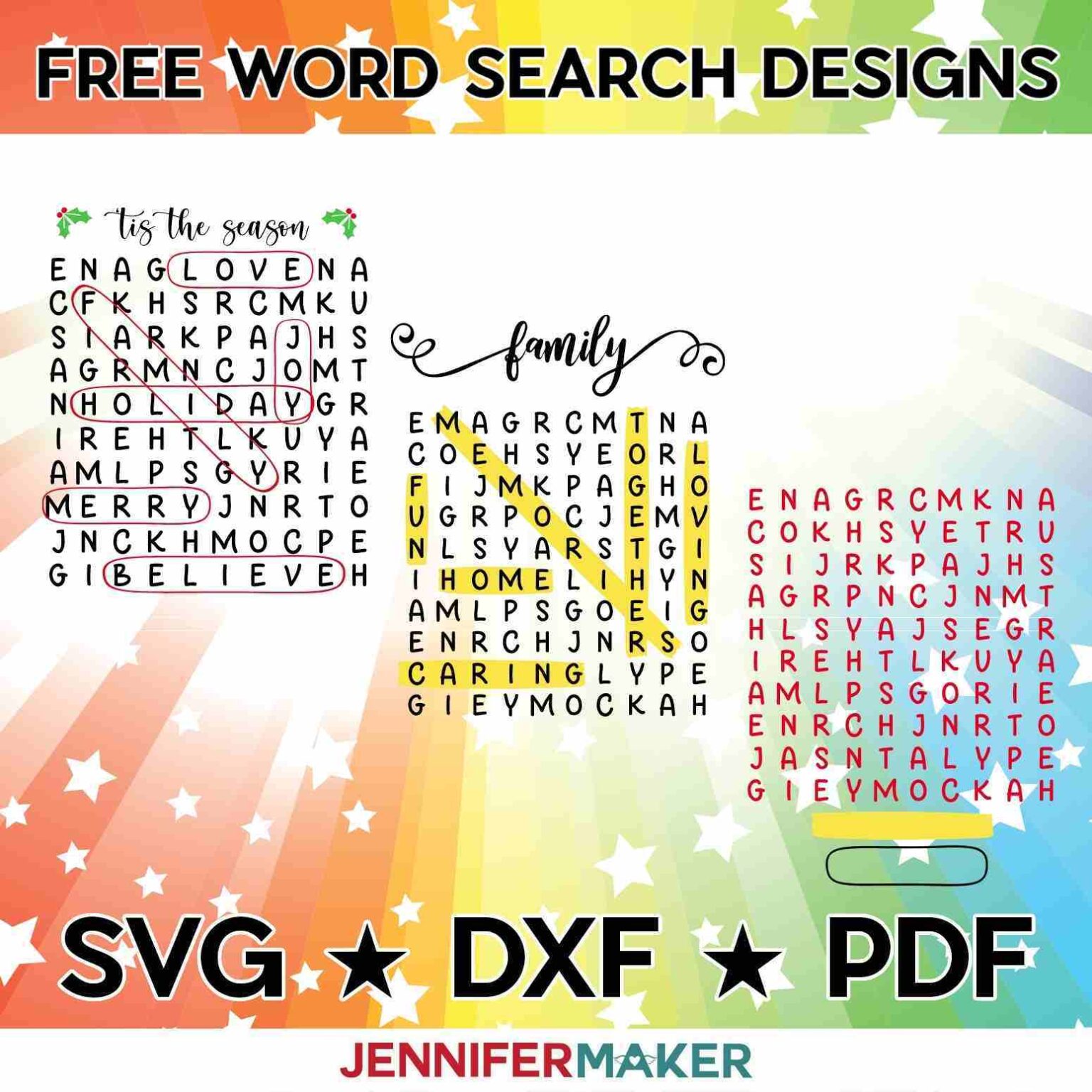 DIY Picture Frame Word Search The Perfect Personalized Family Gift! Jennifer Maker