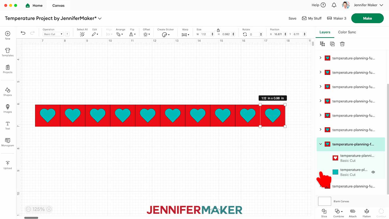 Each icon for the Temperature Tracking Project is made of two layers.