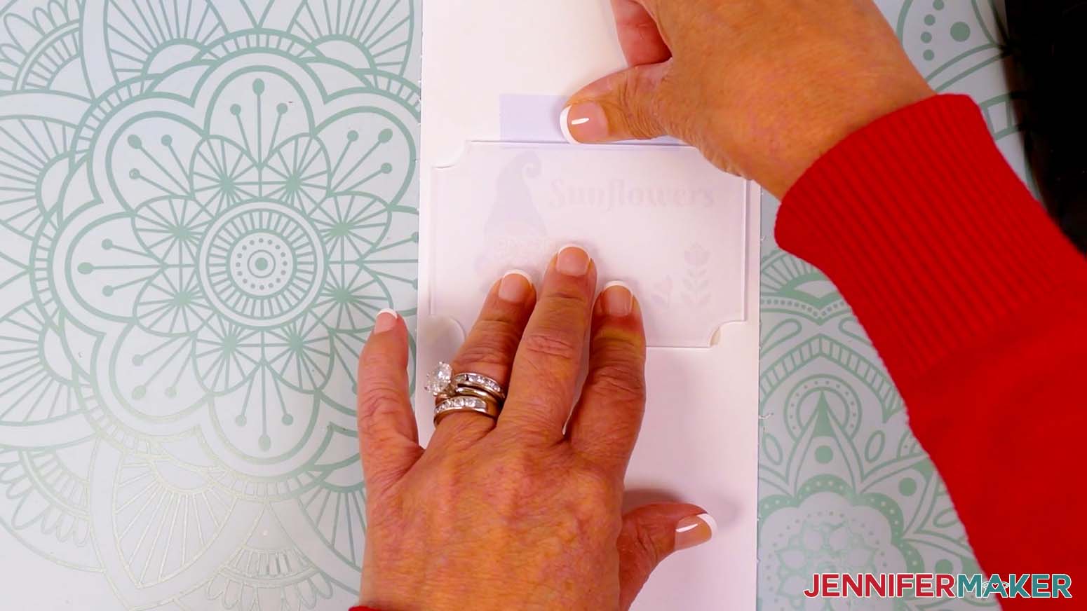 Tape the plant care marker to the print.