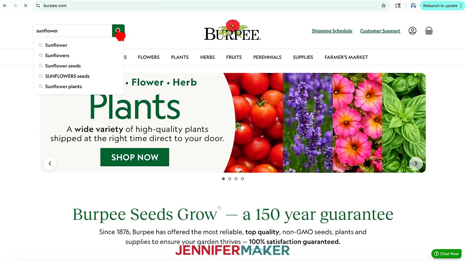 Search the Burpee website for the plant named on the plant care marker to find care instructions.