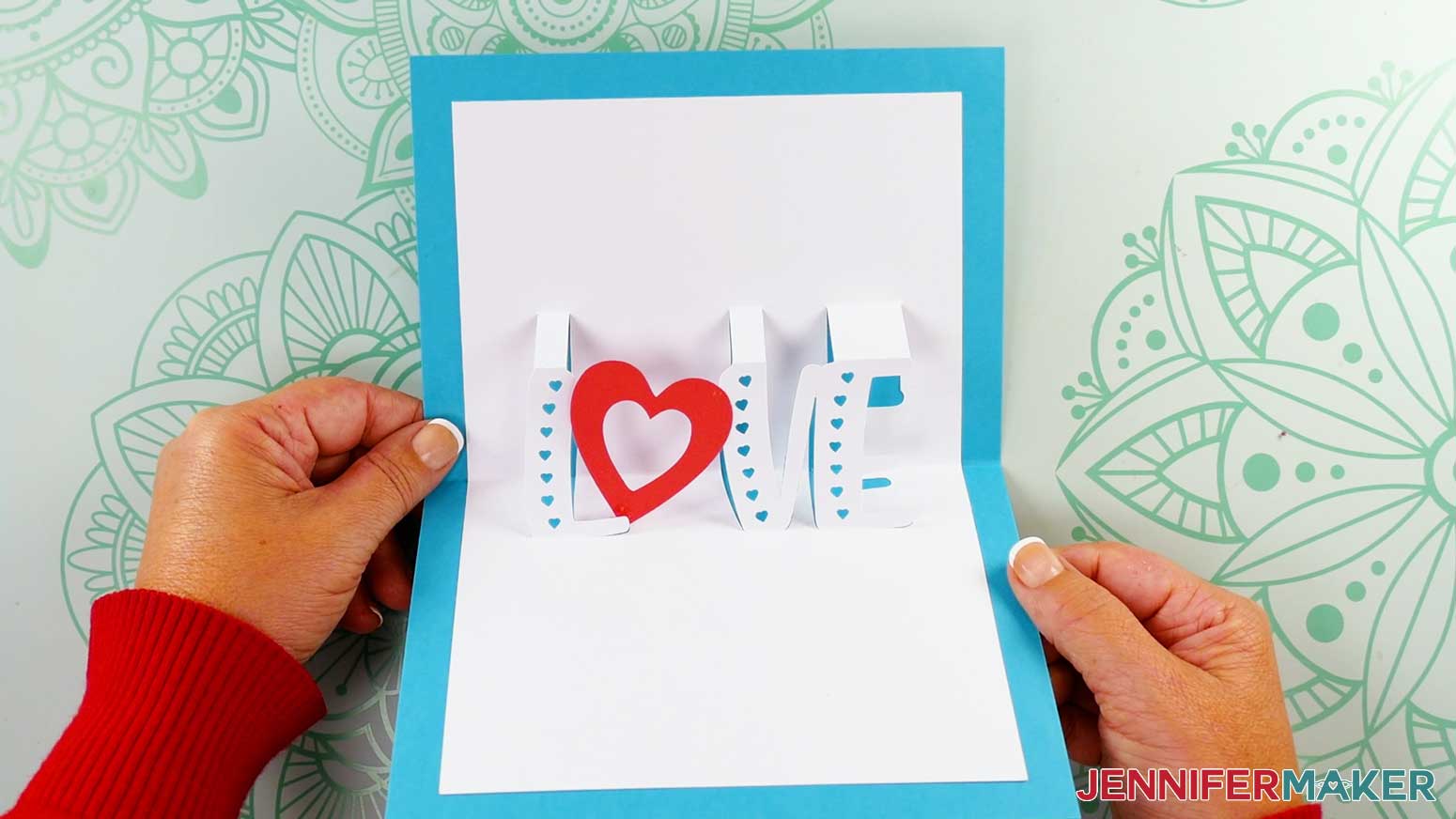 Finished Love design pop up card