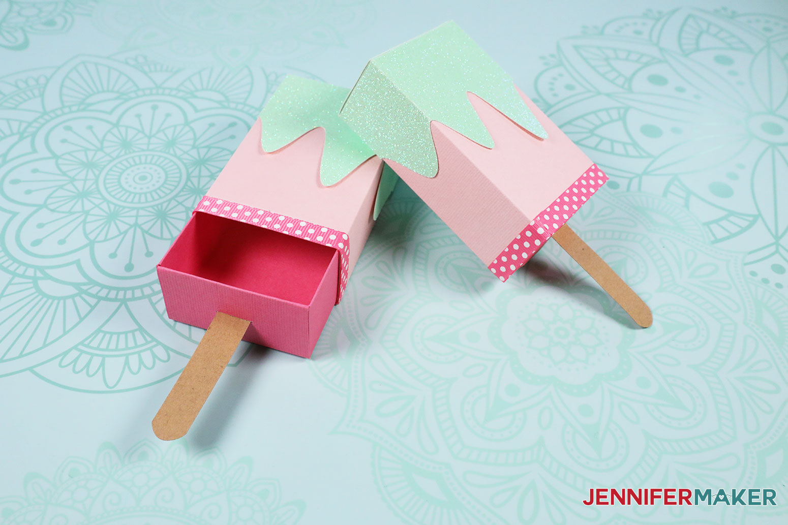 Colorful Ice Cream Candy Box, Folding Paper Packaging Box, Cartoon Ice Cream  Drawer, Party Gift Box - Temu