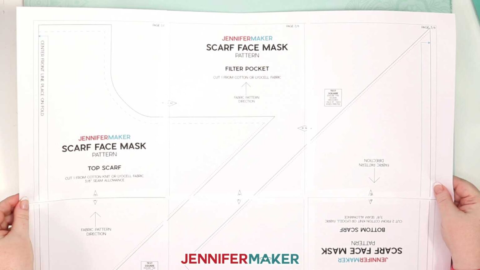 Scarf Face Mask Pattern Printable