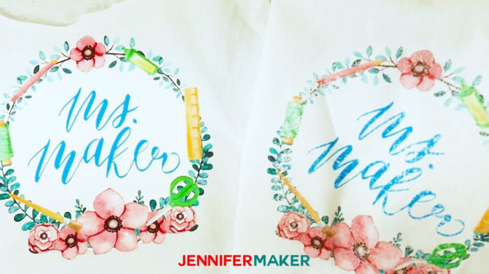 Print Then Cut Cricut Transfer T-Shirts - Jennifer Maker