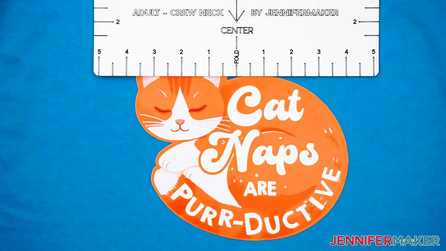 Place the design centered on the shirt using the t-shirt guide.