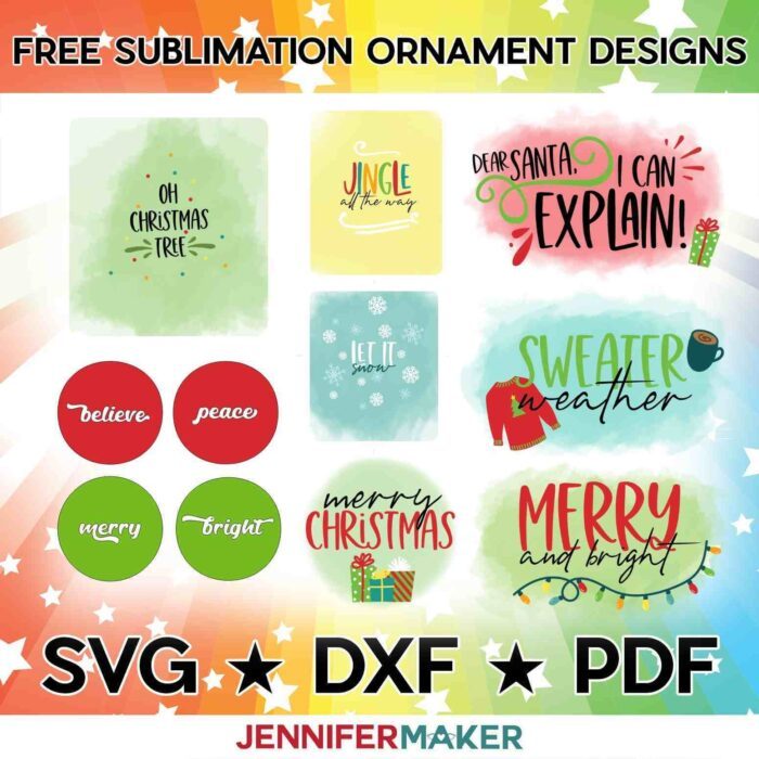 Free Sublimation ornament design JenniferMaker