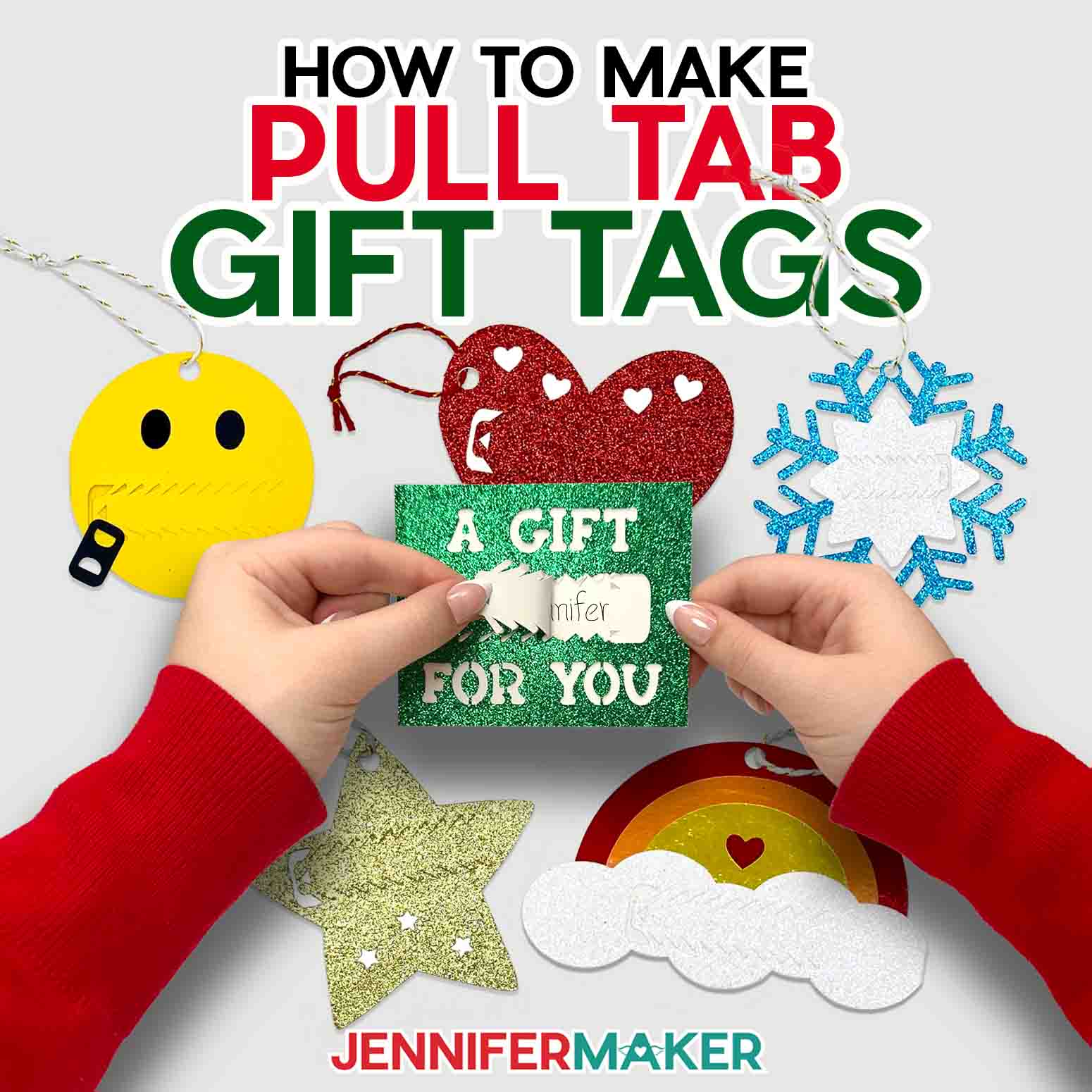 Easy No-Peek Pull Tab Gift Tags – DIY with a Cricut!