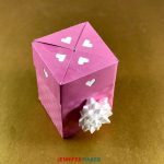Make a Pull-Up Gift Box, also called an Impossible Box | Free Cricut and SIlhouette SVG Cut File | Papercraft Tutorial | Heart Box | Valentine Box | #ValentinesDay