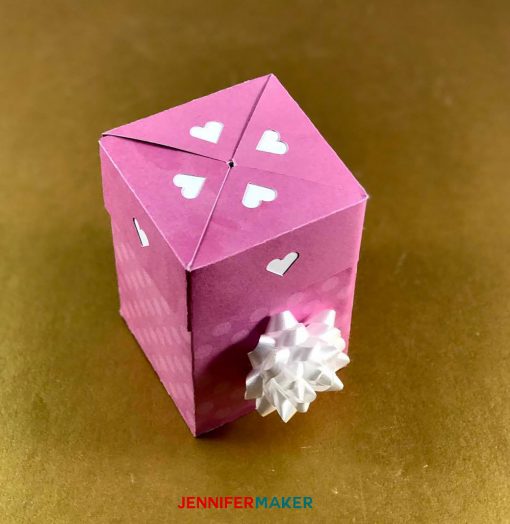 Make a Pull-Up Gift Box, also called an Impossible Box #cricut #papercraft #svgfiles #gifts