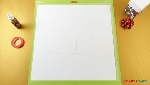 Cut and score your cardstock face down on your cutting mat