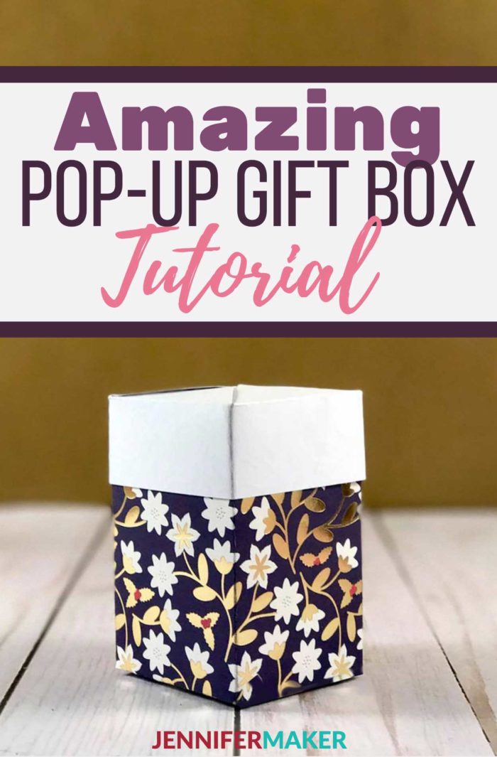 Make a Pop-Up Gift Box, also known as The Impossible Box, with this tutorial and free pattern | #cricut #papercraft #svgfiles #gifts