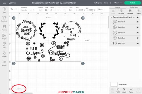 How to Make a Reusable Stencil with Cricut - Jennifer Maker