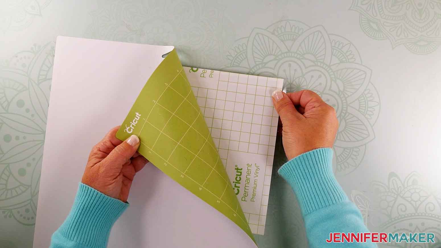 removing the reverse weeded design from Cricut mat