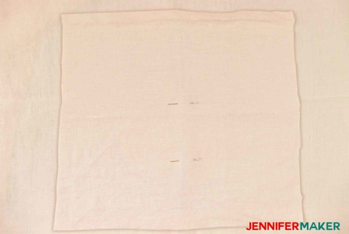 A square facing ready to sew a round jewel neckline on a shirt or tunic